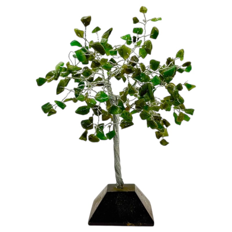 40% Off - 300 Bead Green Aventurine Tree Black Tourmaline Stone Base